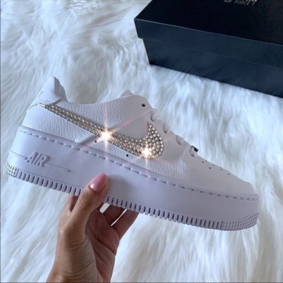 ⚡️Custom Swarovski Nike Air Force 1 Sage Low⚡️